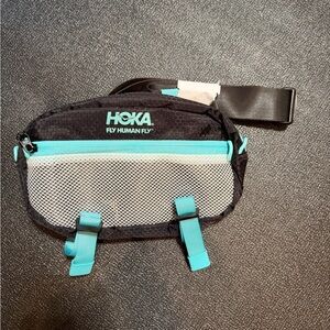 Hoka Black and Teal Waist Bag/Fanny Pack